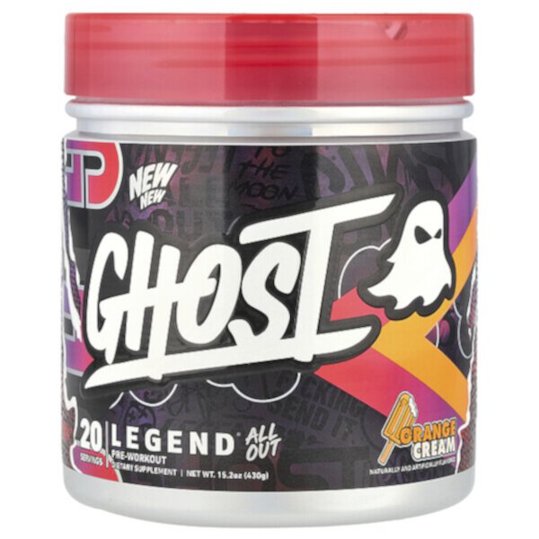 Legend® All Out Pre-Workout, Orange Cream, 15.2 oz (430 g) Ghost