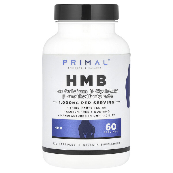 HMB, 1.000 mg, 120 Capsules (500 mg per Capsule) PrePrimal