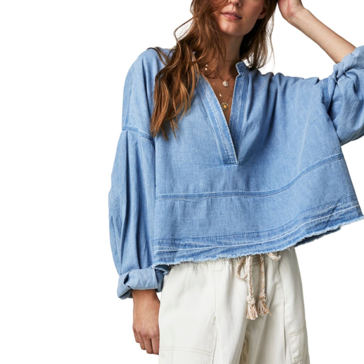 Jude Denim Pullover Free People