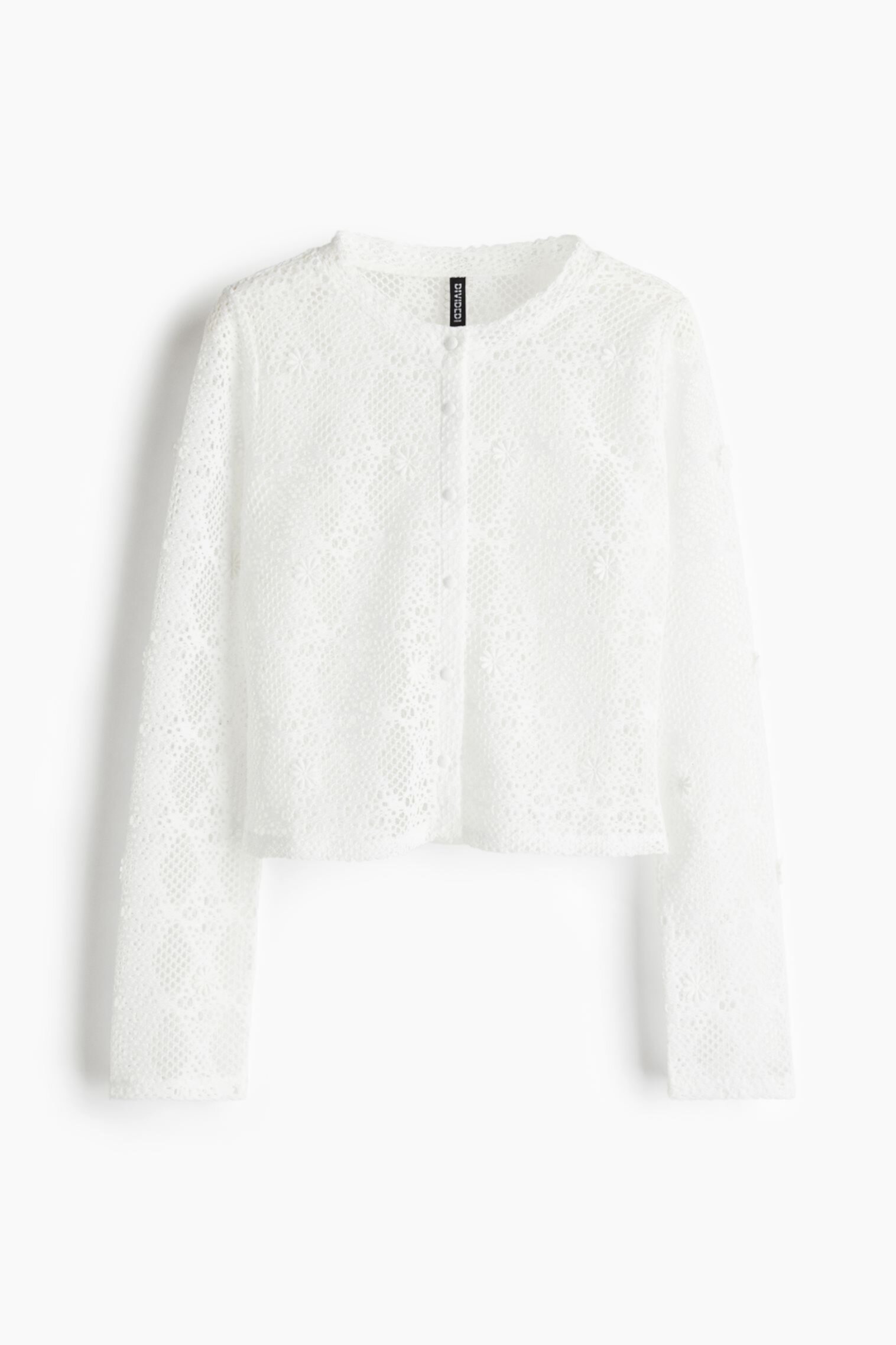 Hole-patterned cardigan H&M