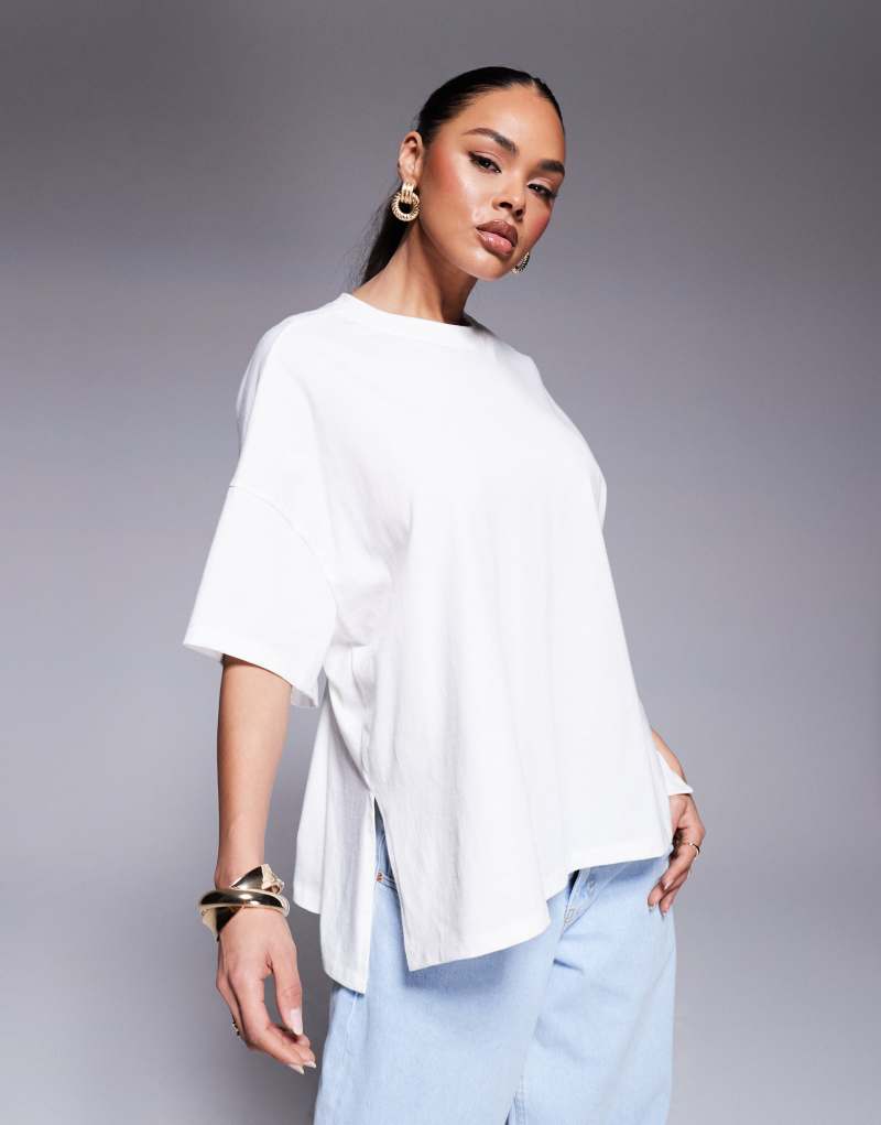 ASOS DESIGN knot back detail t-shirt in white Asos Design