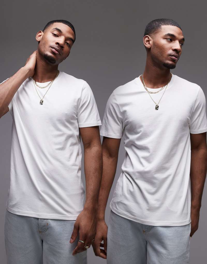 AllSaints 2-pack t-shirts in white AllSaints