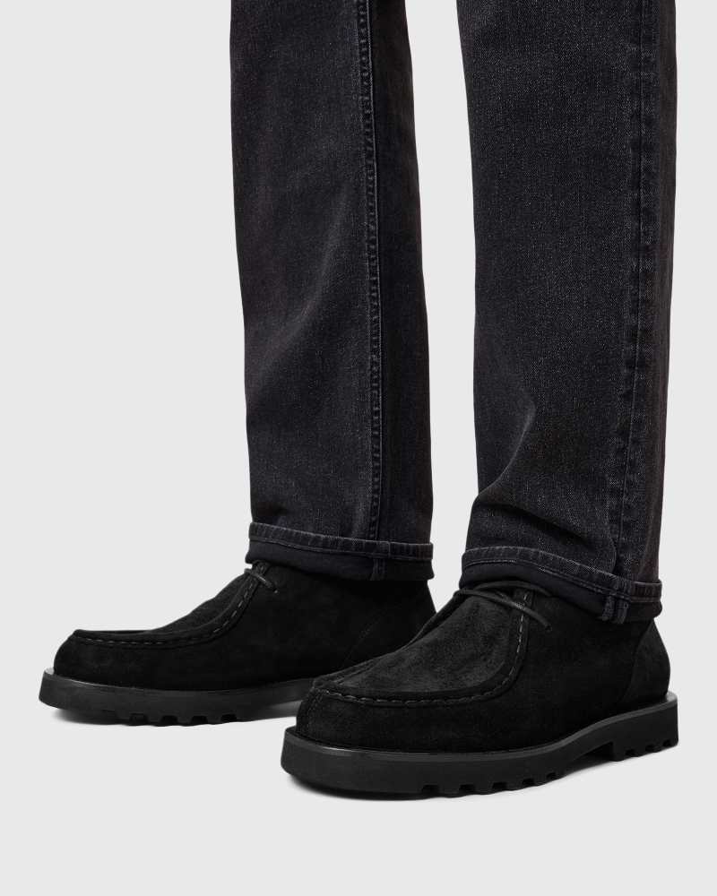 AllSaints Skiff suede lace-up boots in black AllSaints