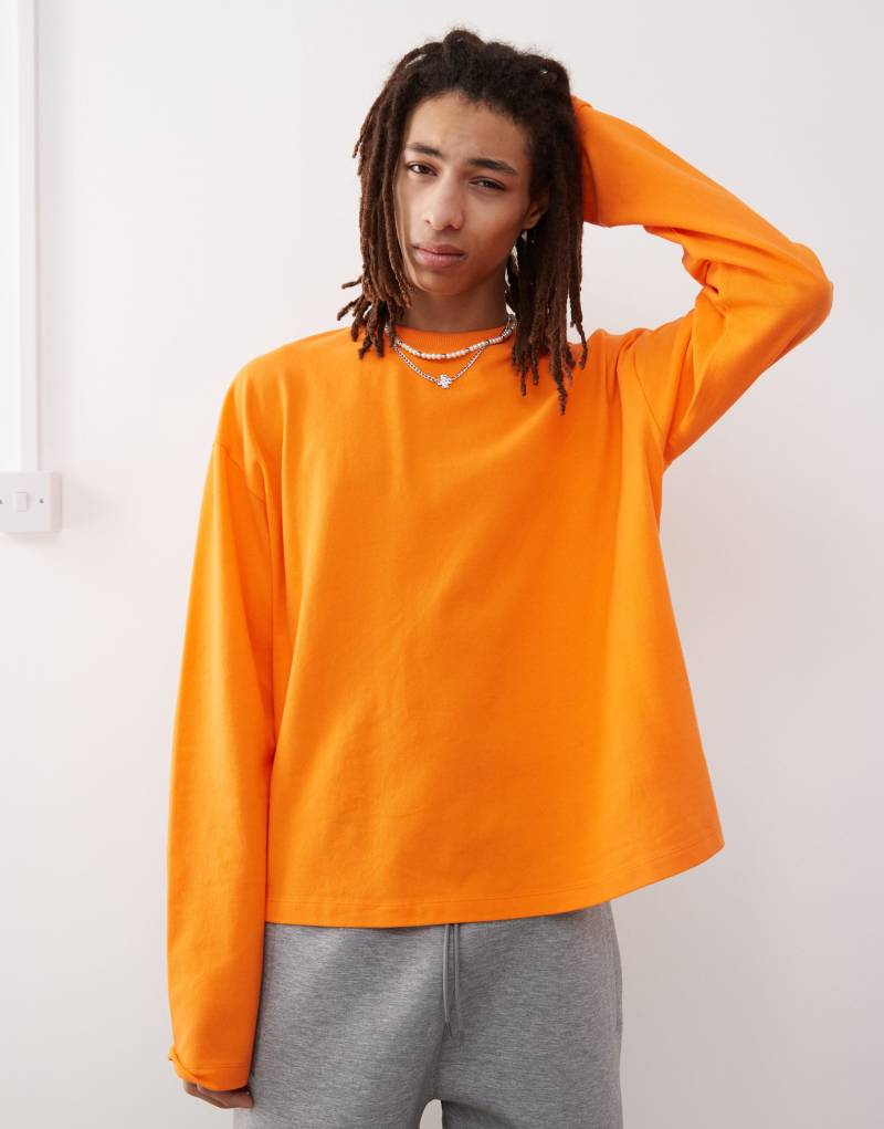 COLLUSION long sleeve T-shirt in burnt orange Collusion