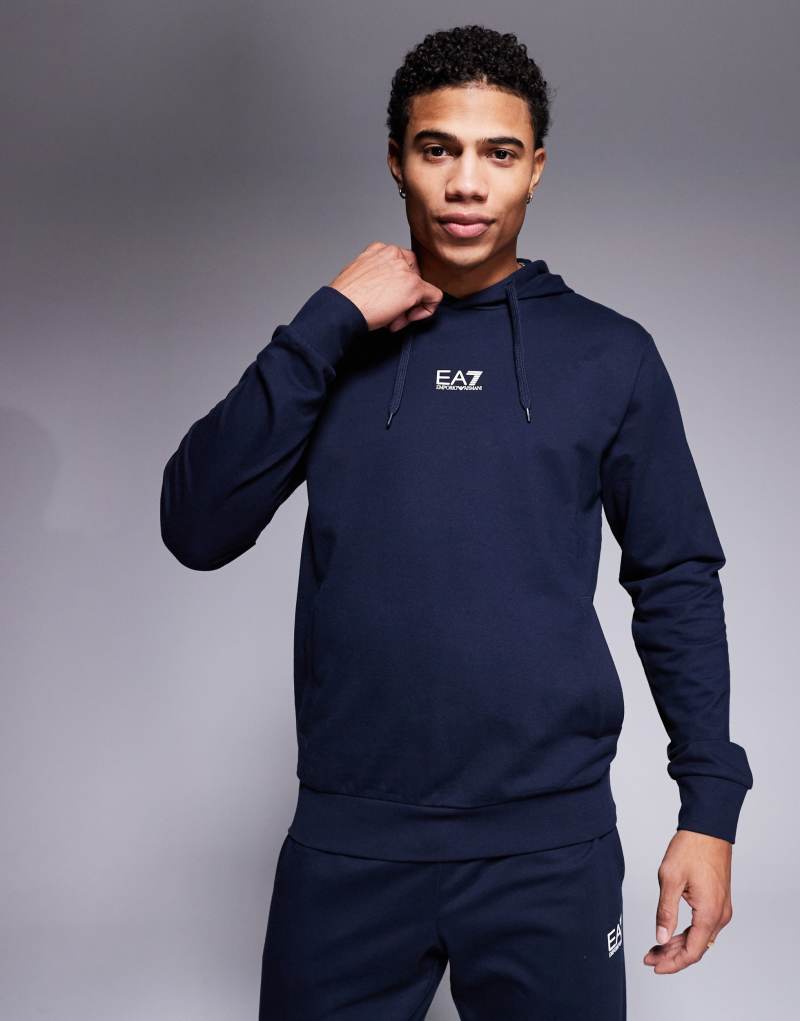 Armani EA7 central logo full tracksuit in navy EA7 Emporio Armani