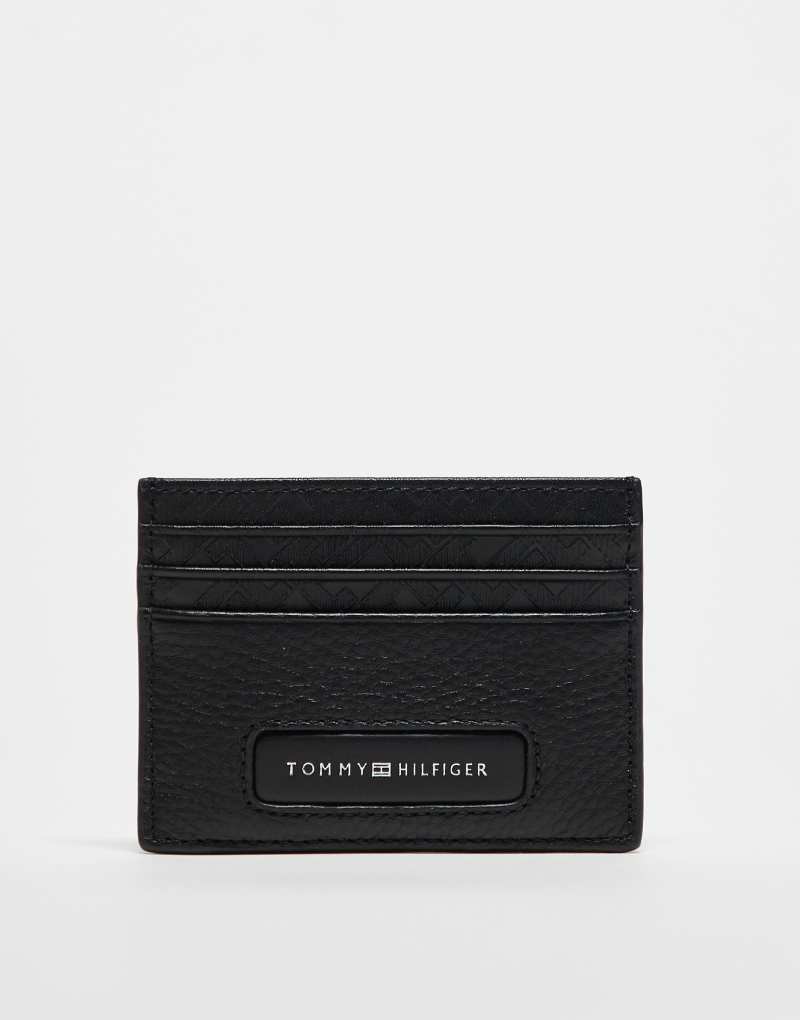 Tommy Hilfiger monogram card holder in black Tommy Hilfiger