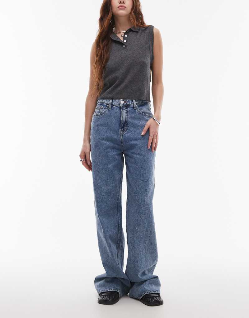 Tommy Jeans Claire high rise wide leg jeans in mid wash Tommy Jeans