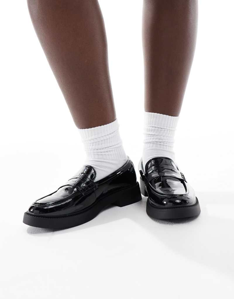 Yours patent loafers in black Yours