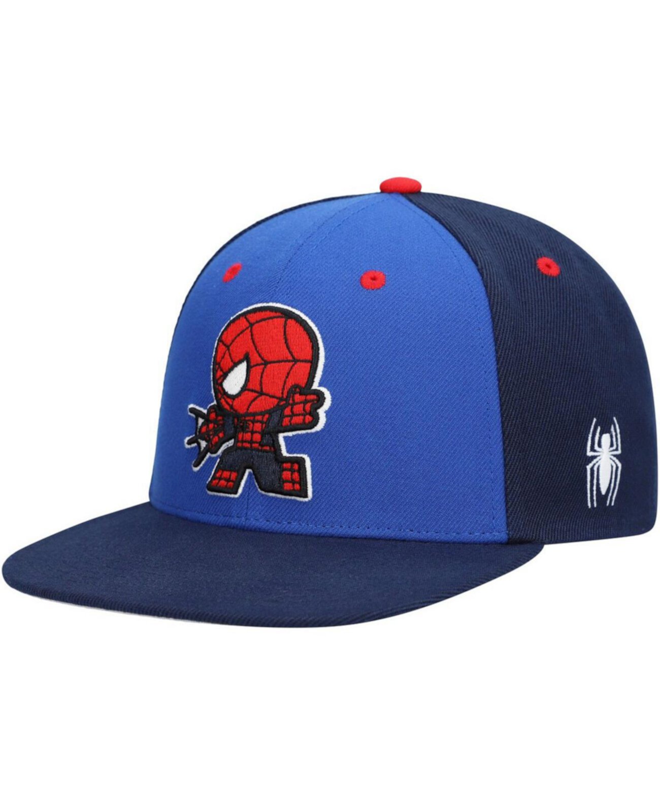 Big Boys and Girls Royal Spider-Man Chibi Glow-in-the-Dark Snapback Hat Lids