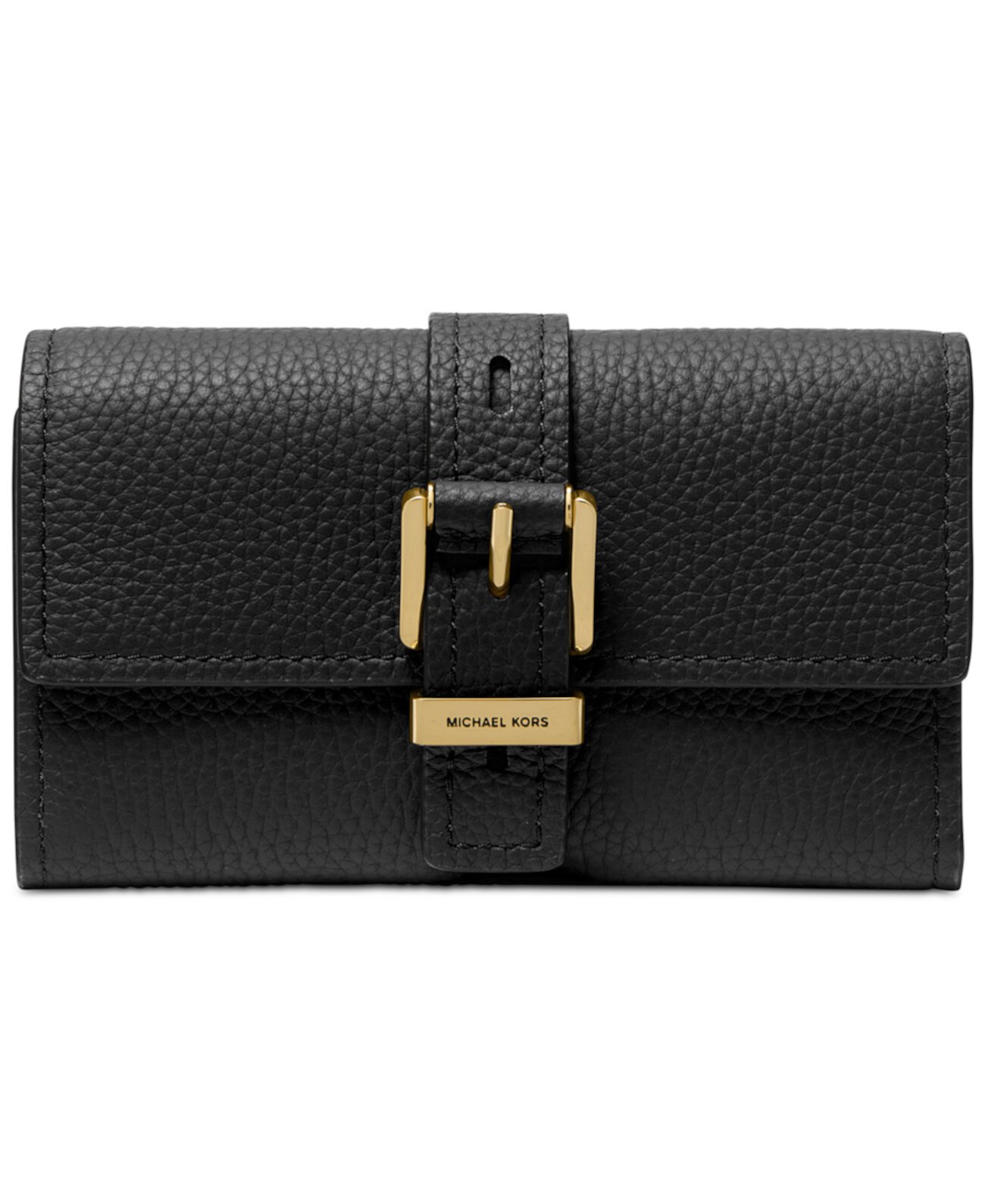 Nolita Medium Flap Trifold Leather Wallet Michael Kors