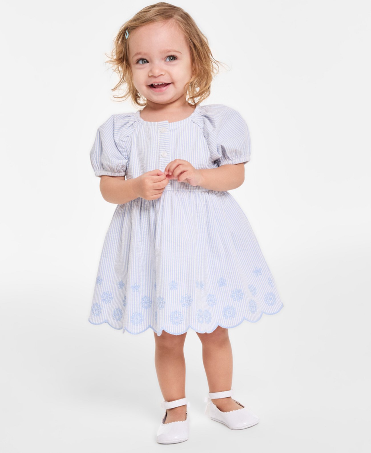 Baby Girls Seersucker Dress, Exclusively at Macy's First Impressions