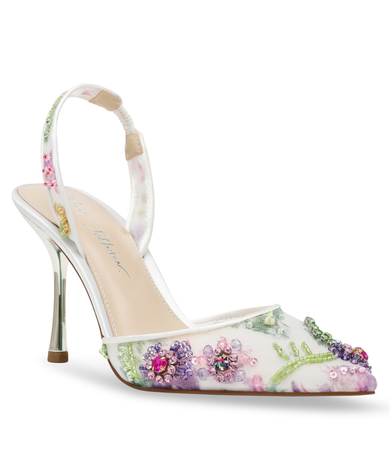 Velma Jeweled Mesh Slingback Pumps Betsey Johnson