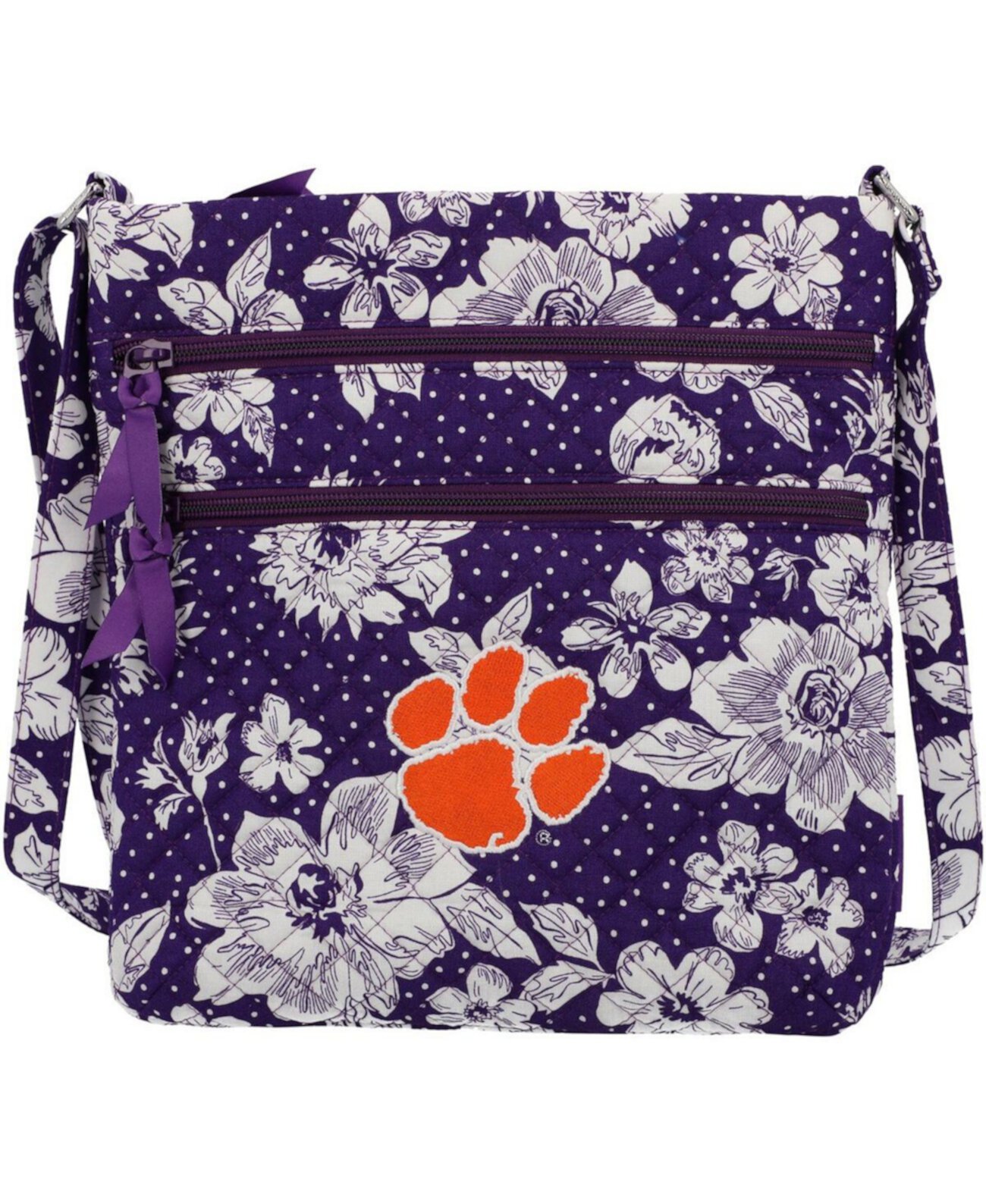 Clemson Tigers Rain Garden Triple-Zip Hipster Crossbody Bag Vera Bradley