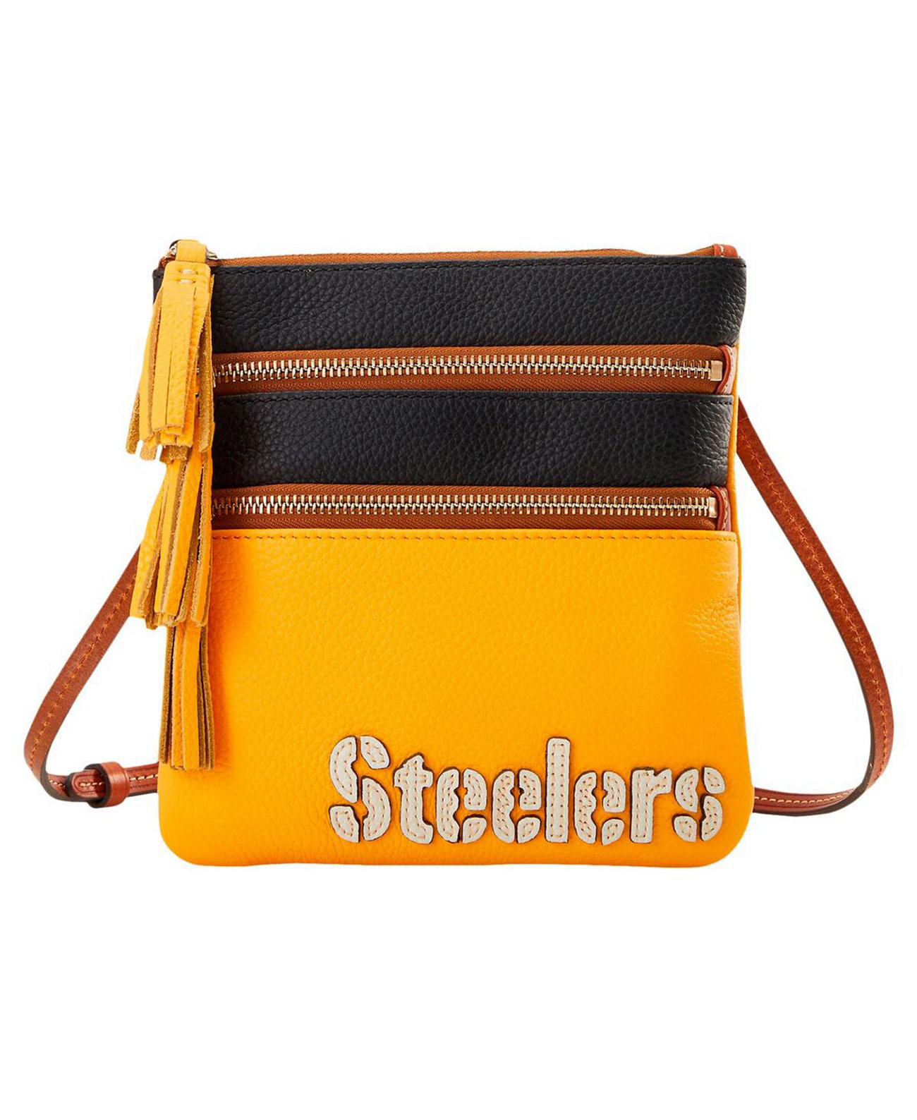 Pittsburgh Steelers Infield Triple Zip Crossbody Purse Dooney & Bourke