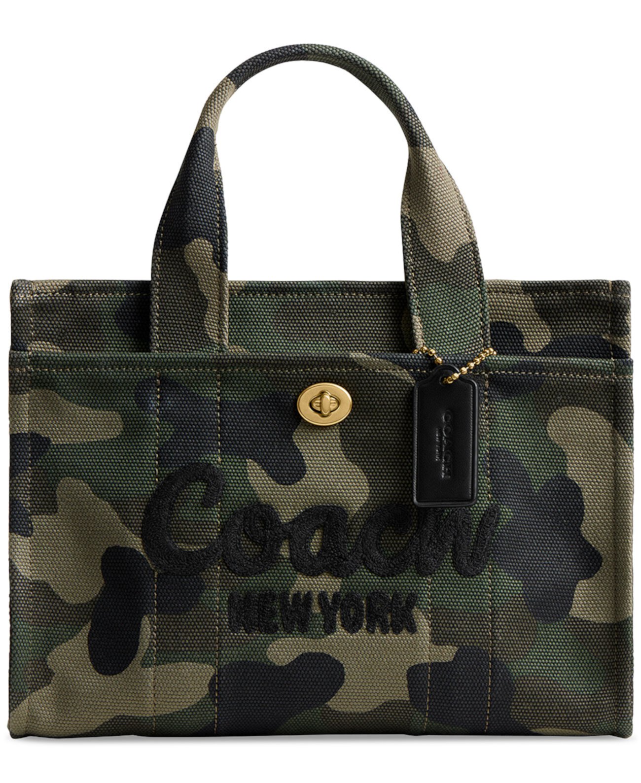 Camo Print Canvas Small Cargo Tote 26 Coach