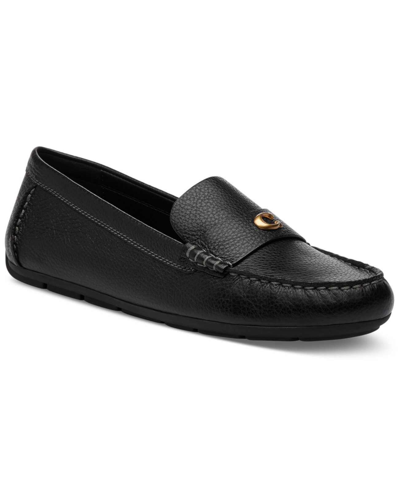 Women's Sculpted C Leather Driver Loafer Flats Coach