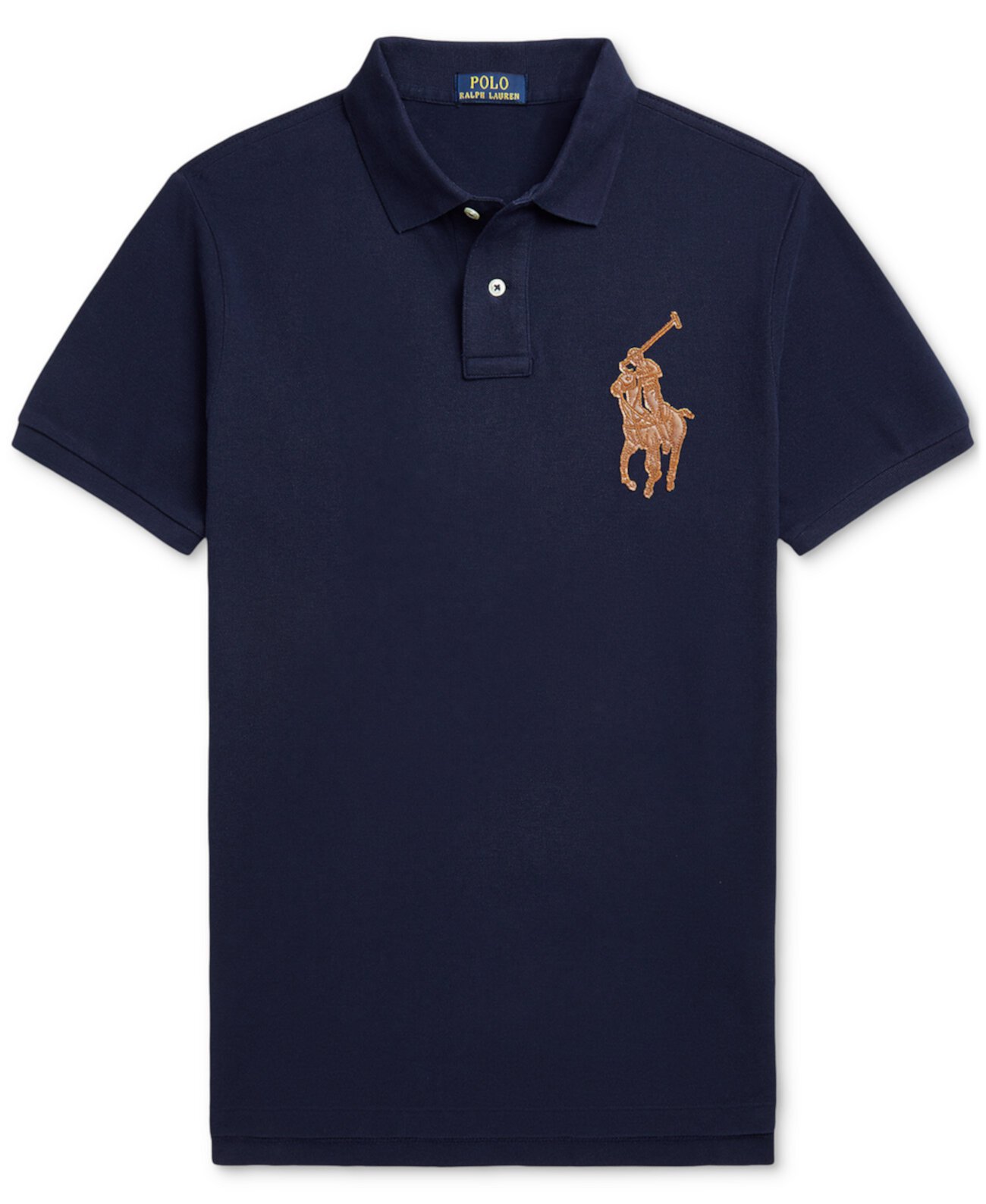 Men's Custom Slim Fit Leather-Pony Polo Shirt Polo Ralph Lauren