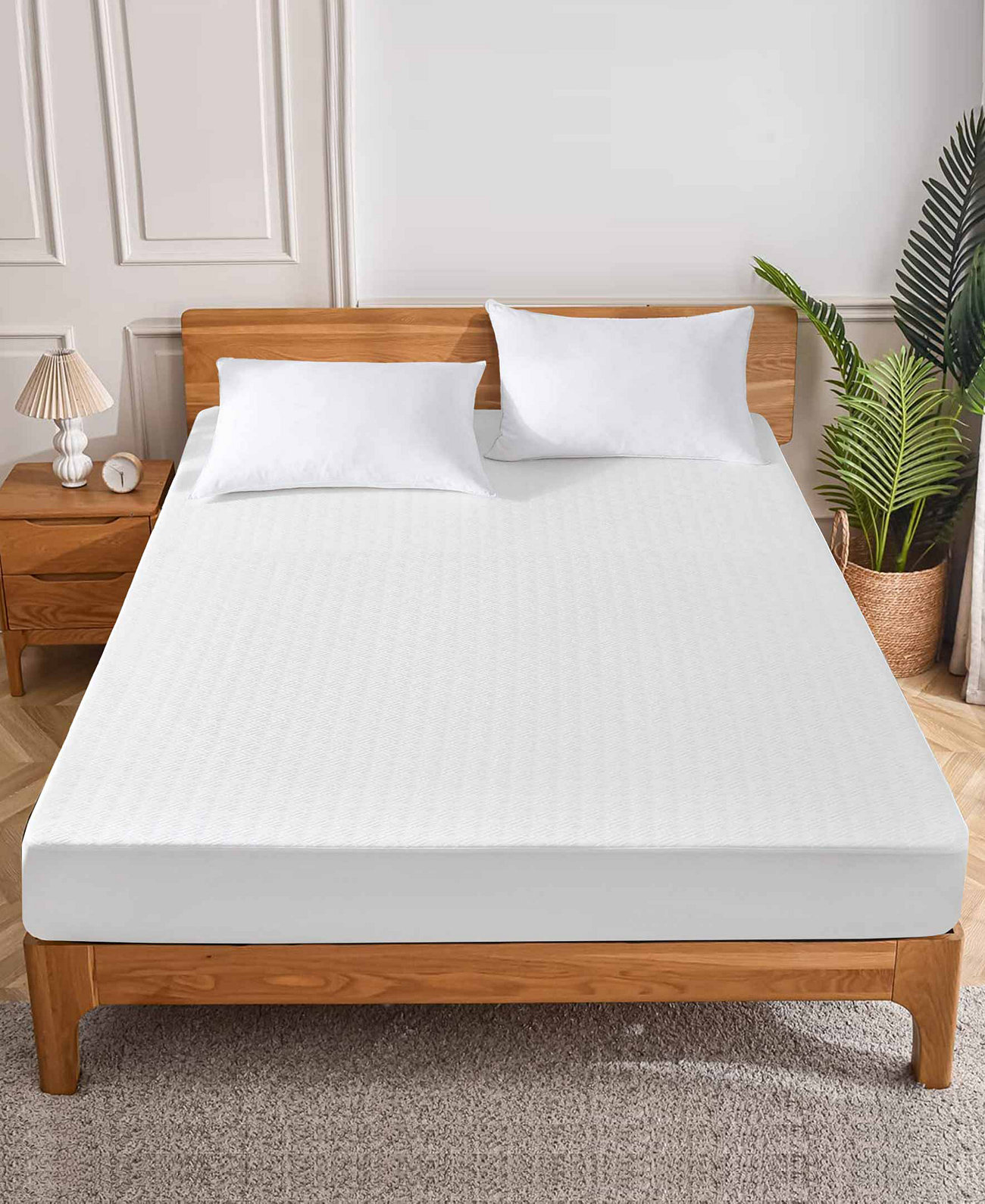 Cooling Waterproof 18" Mattress Protector, Queen Unikome