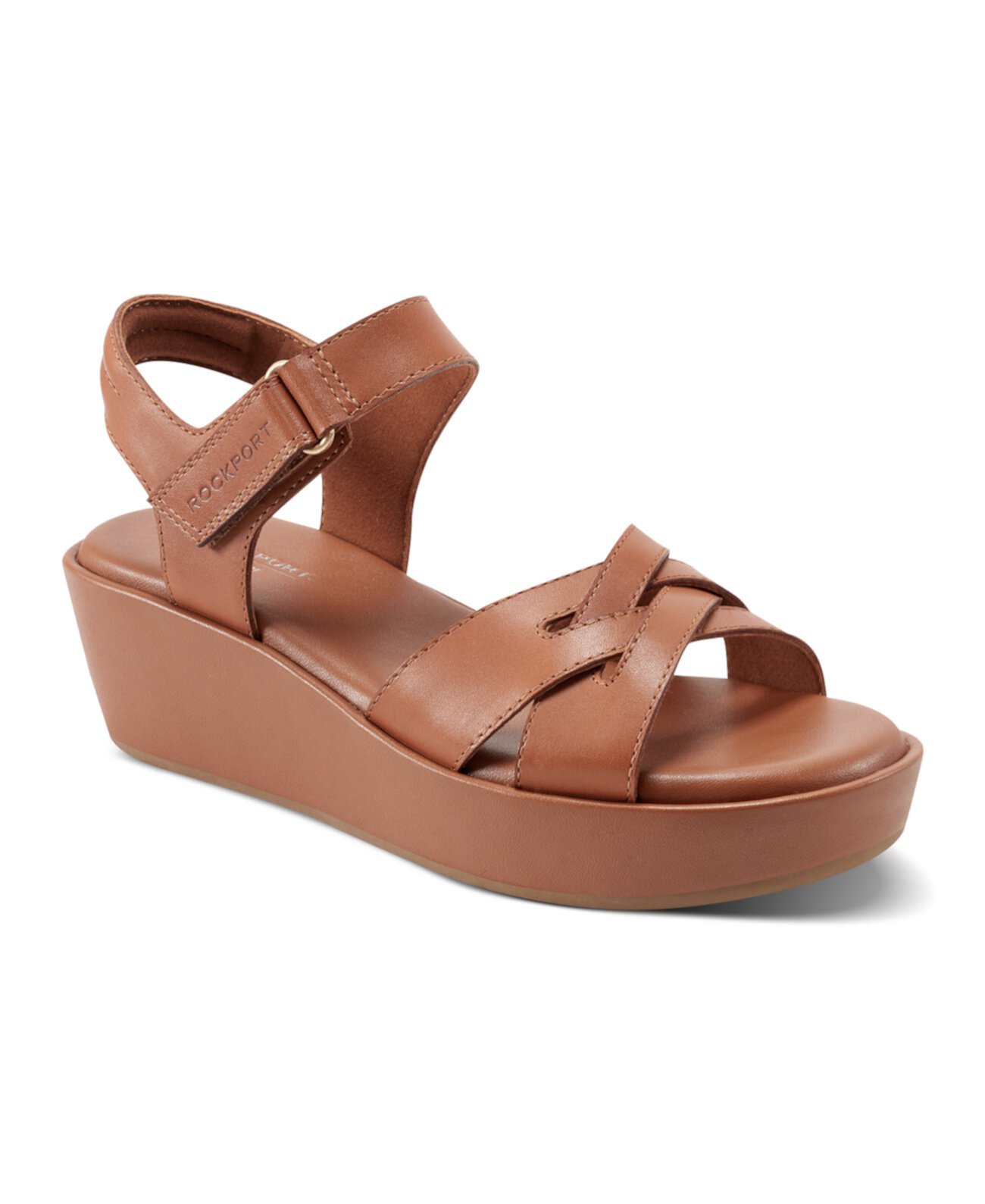 Women's Amira Strappy Open Toe Casual Wedge Sandals Rockport