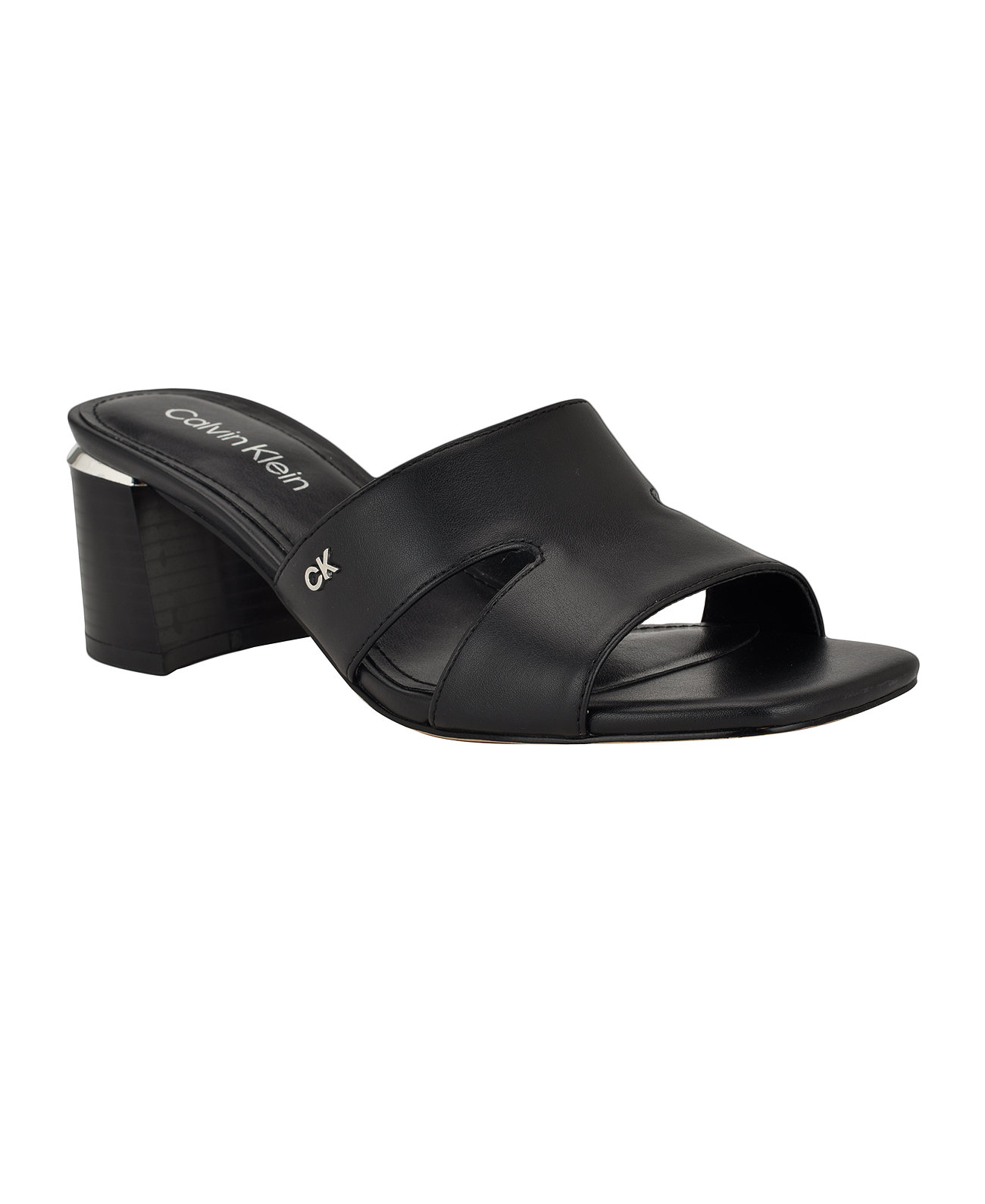 Women's Valery Logo Block Heel Slide Sandals Calvin Klein