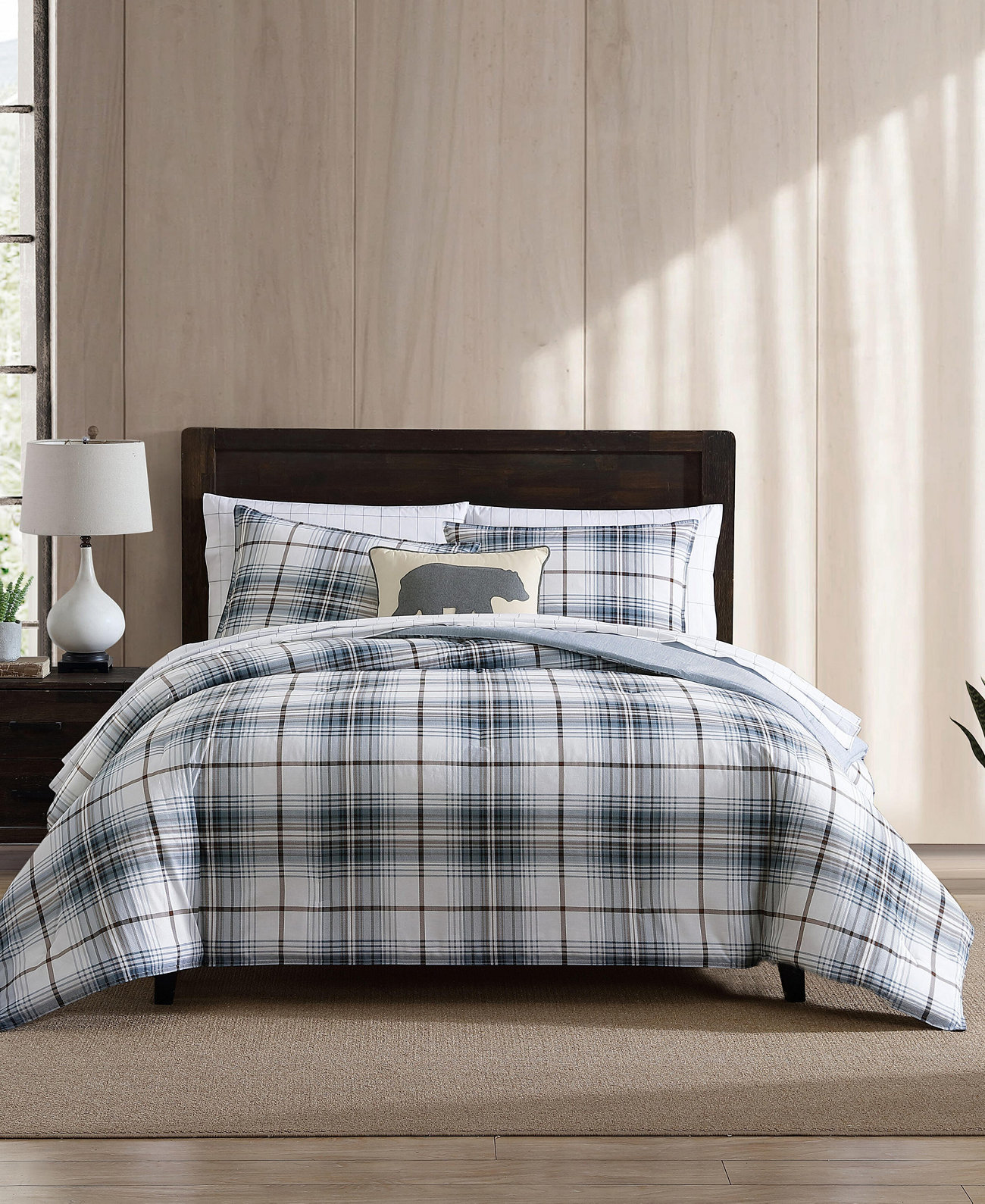 Alder Plaid Reversible 3 Piece Comforter Set, Full/Queen Eddie Bauer