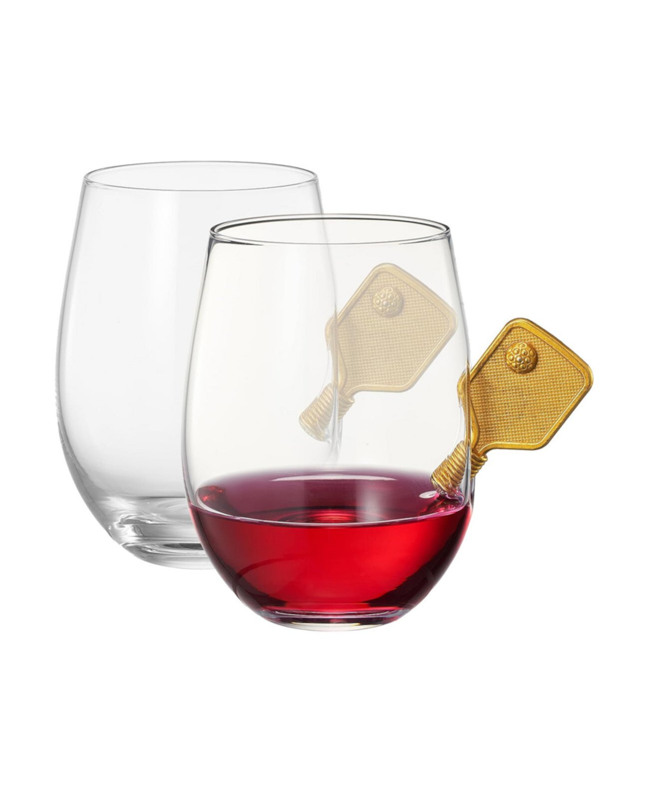 Crystal Pickleball Stemless Wine Glasses, Set of 2 The Wine Savant