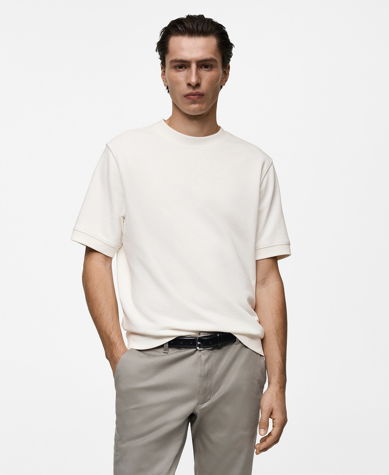 Men's EU Regular Fit Cotton T-Shirt Mango