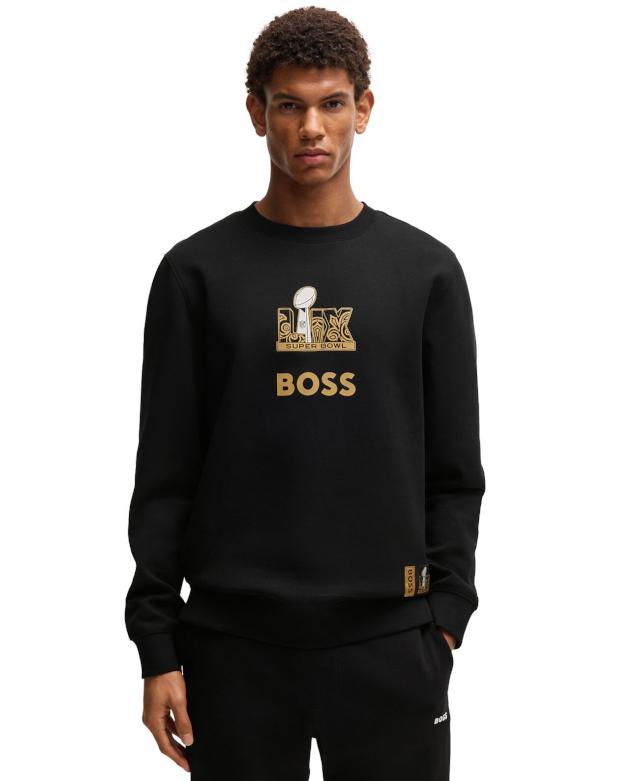 x NFL Men's Gold-Tone Artwork Sweatshirt Boss