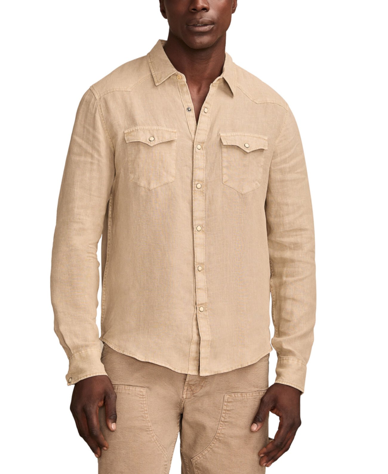 Men's Linen Western Shirt Lucky Brand