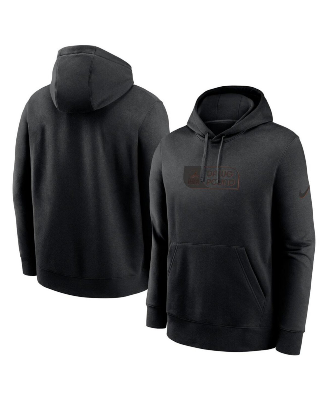 Men's Black Cleveland Browns Edge French Terry Club Pullover Hoodie Nike