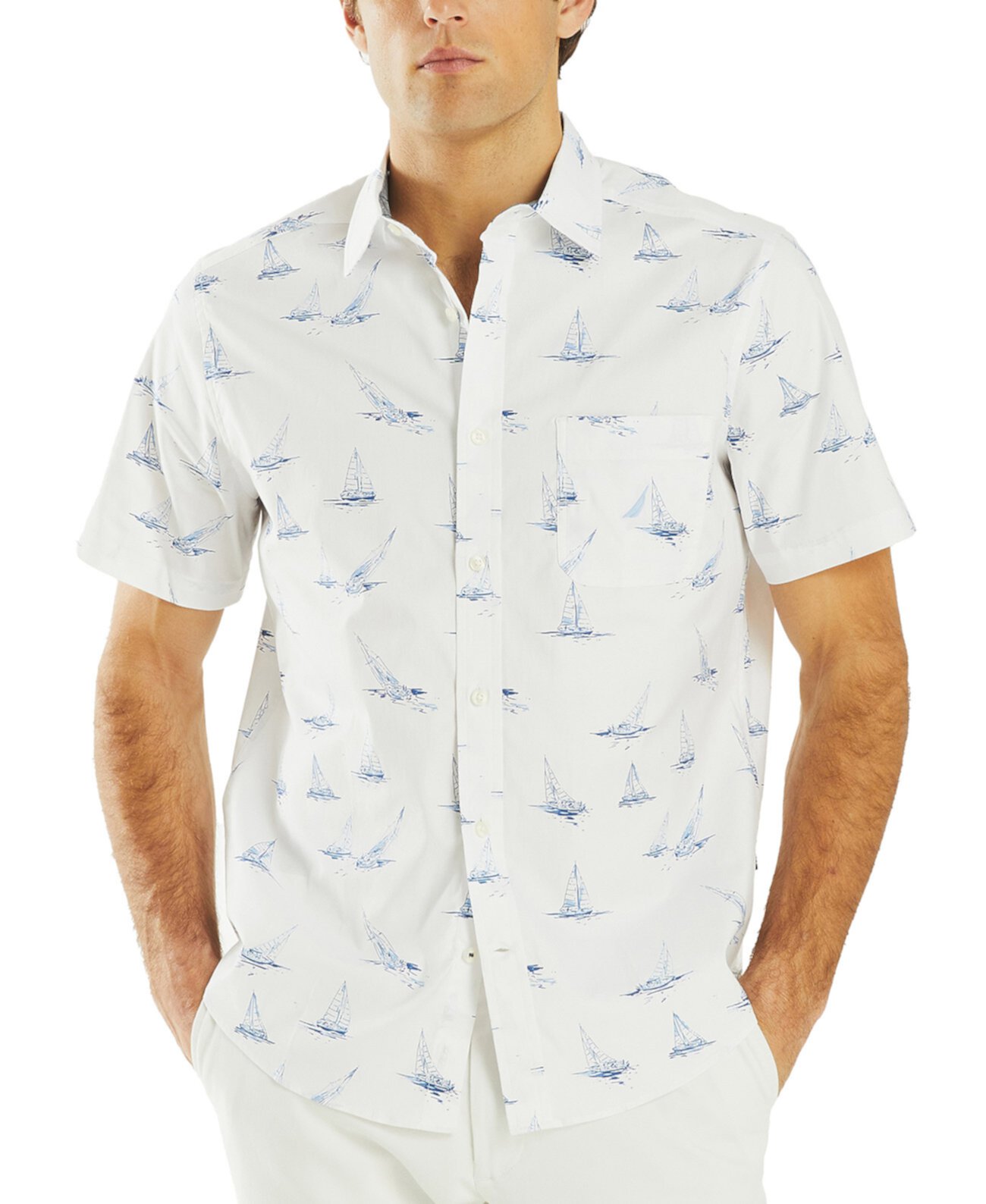 Men's Sailboat Graphic Oxford Shirt Nautica