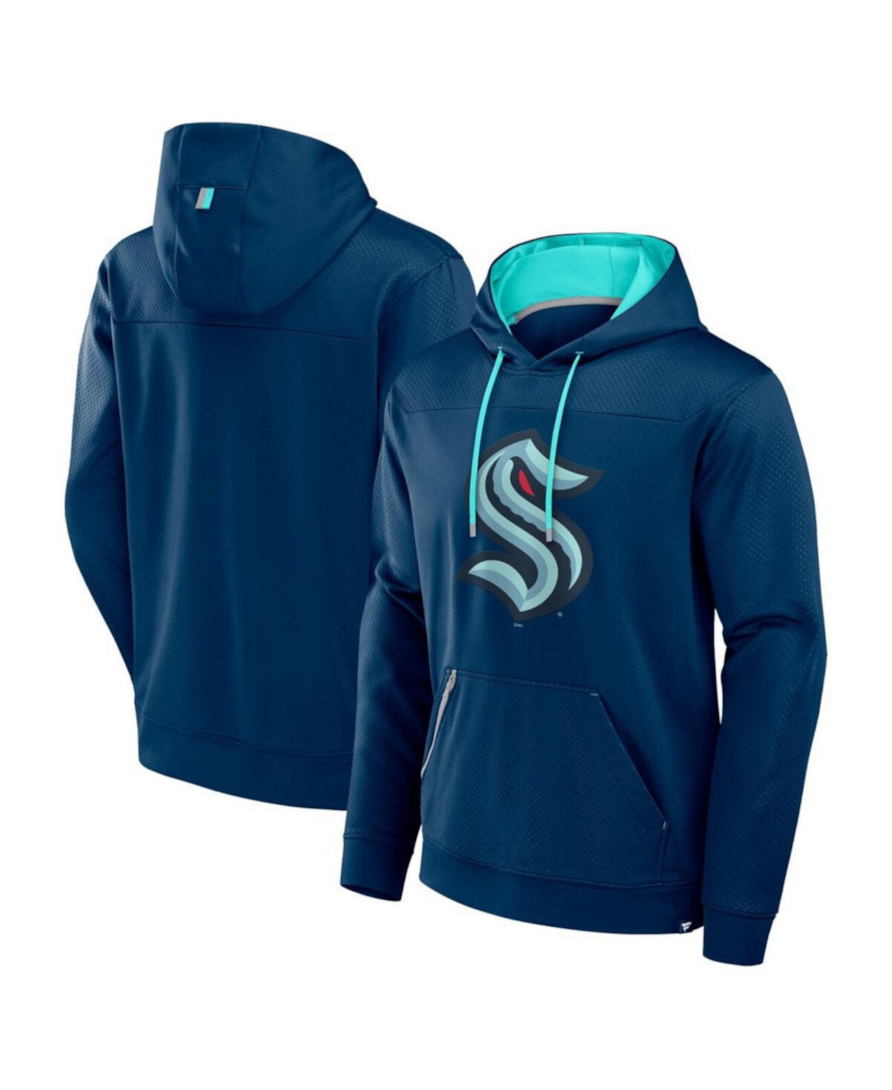 Men's Deep Sea Blue Seattle Kraken Defender Pullover Hoodie Fanatics