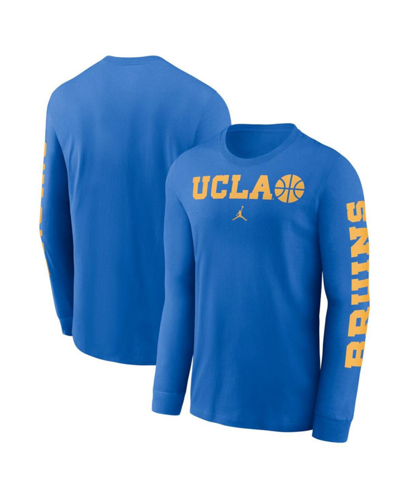 Men's Blue UCLA Bruins Basketball Icon Two-Hit Long Sleeve T-Shirt Jordan