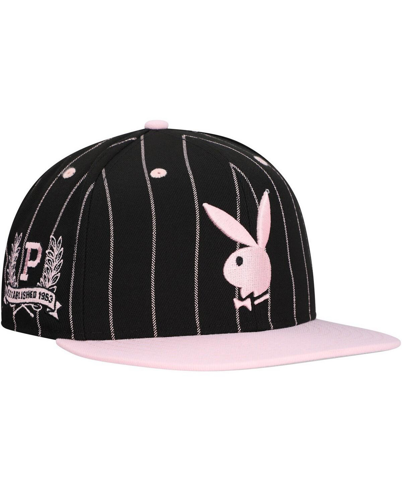 Men's Black Playboy Logo Adjustable Hat Lids