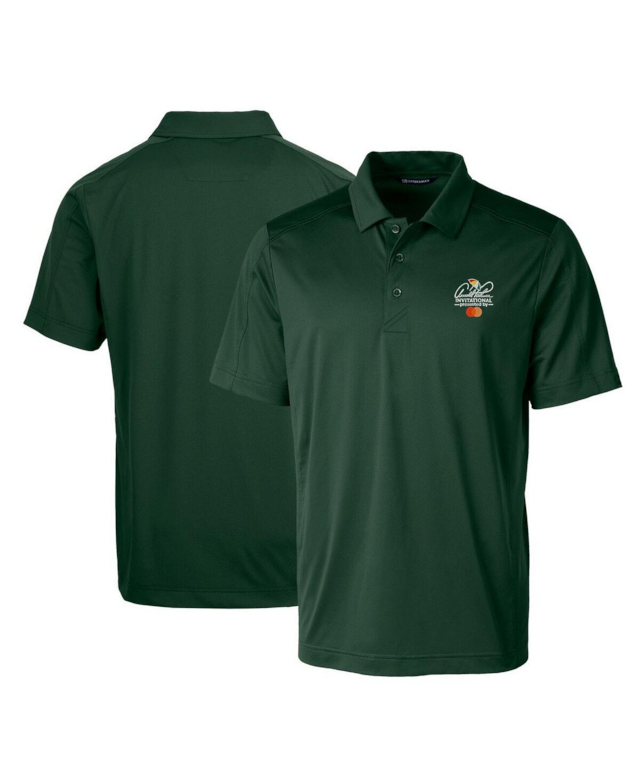 Men's Hunter Green Arnold Palmer Invitational Prospect Textured Stretch Polo Cutter & Buck