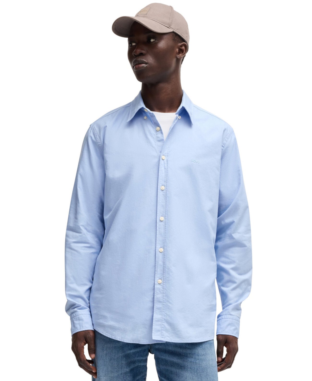 Men's Button-Down Regular-Fit Dress Shirt Boss