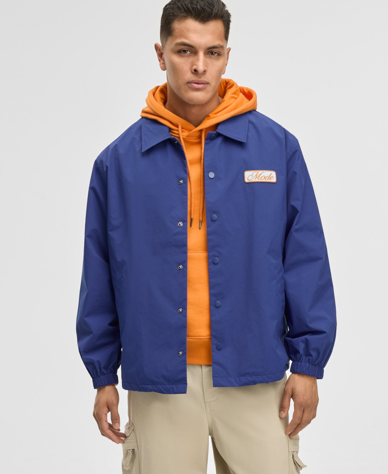 Men's Nylon Ripstop Coaches Jacket, Exclusively at Macy's Mode of One