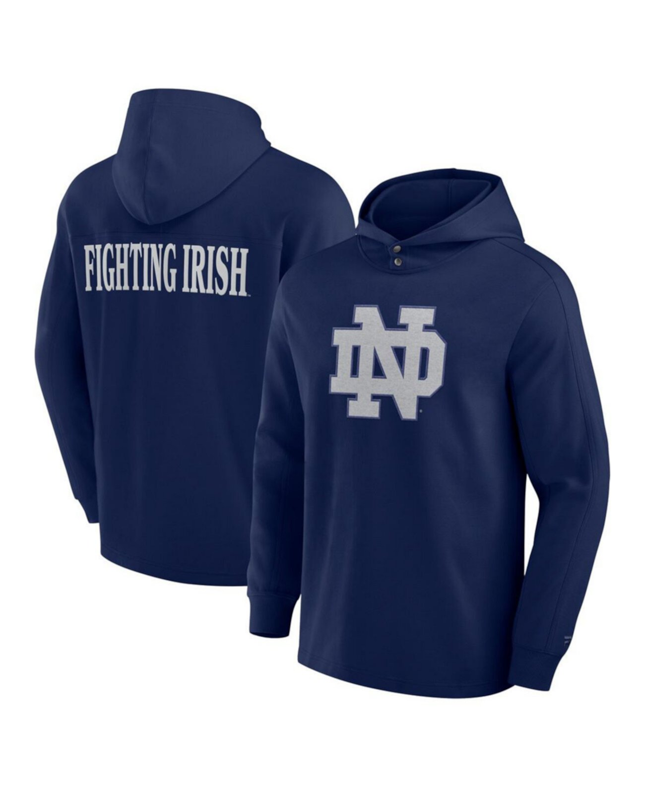 Men's Navy Notre Dame Fighting Irish Blaze Tri-Blend Pullover Hoodie Fanatics