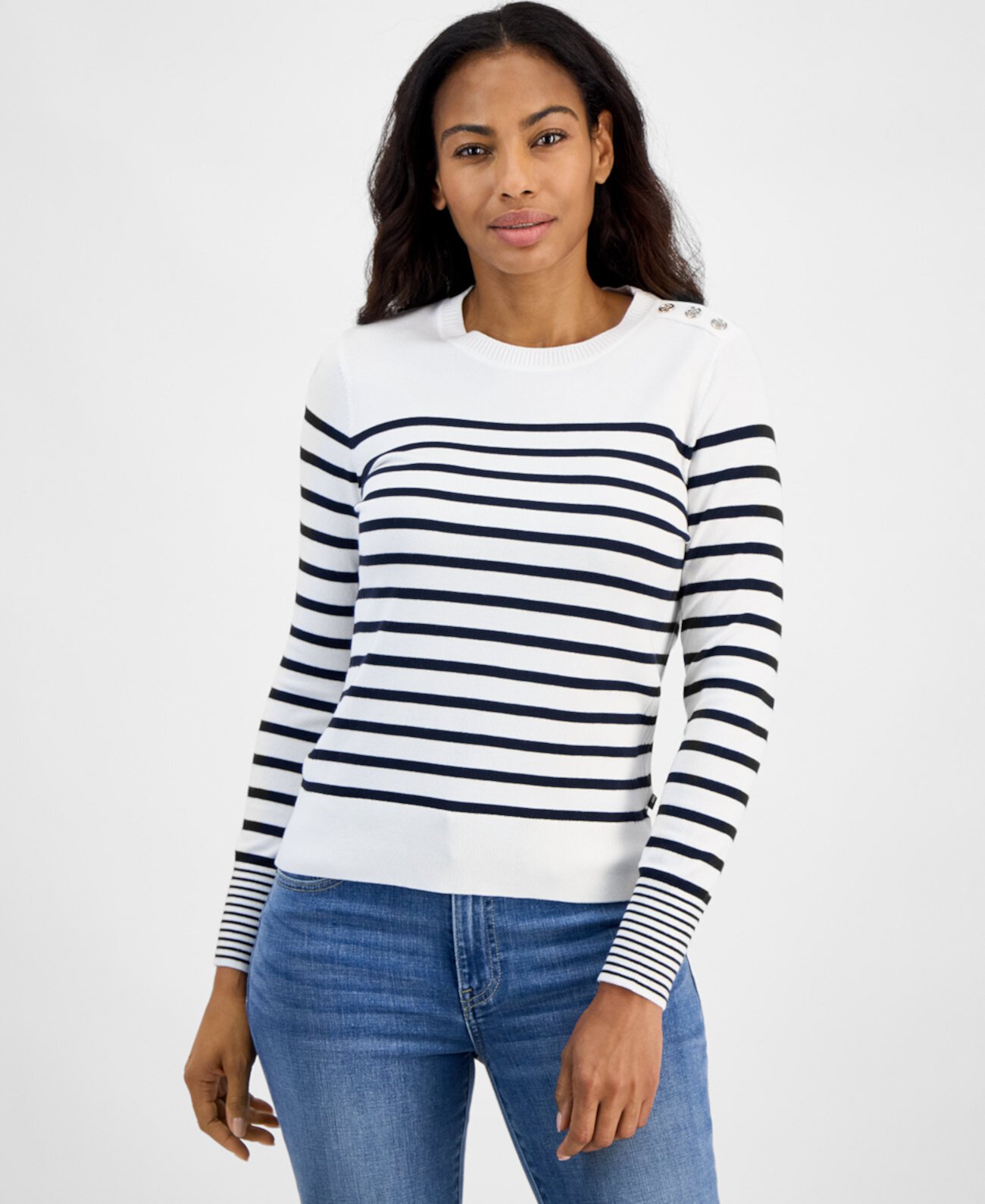 Women's Striped Marniere Sweater Tommy Hilfiger