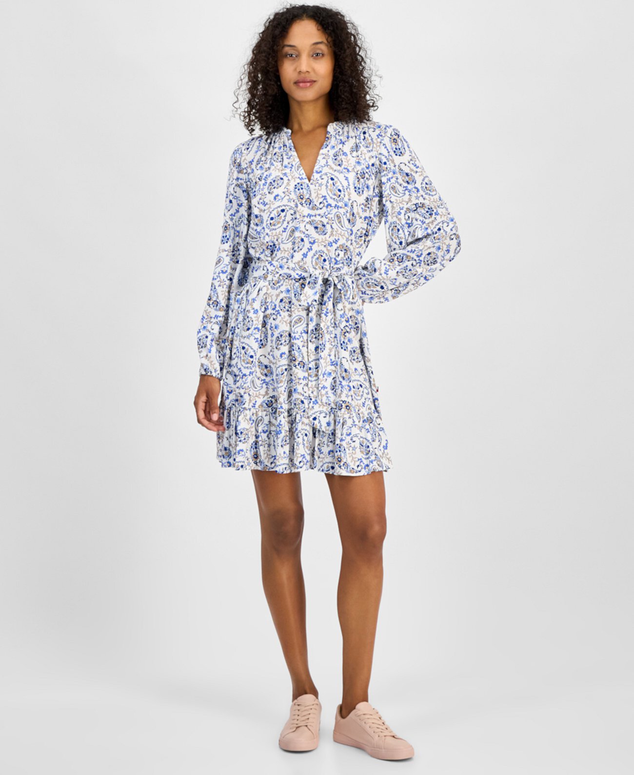 Women's Paisley-Print Popover Dress Tommy Hilfiger