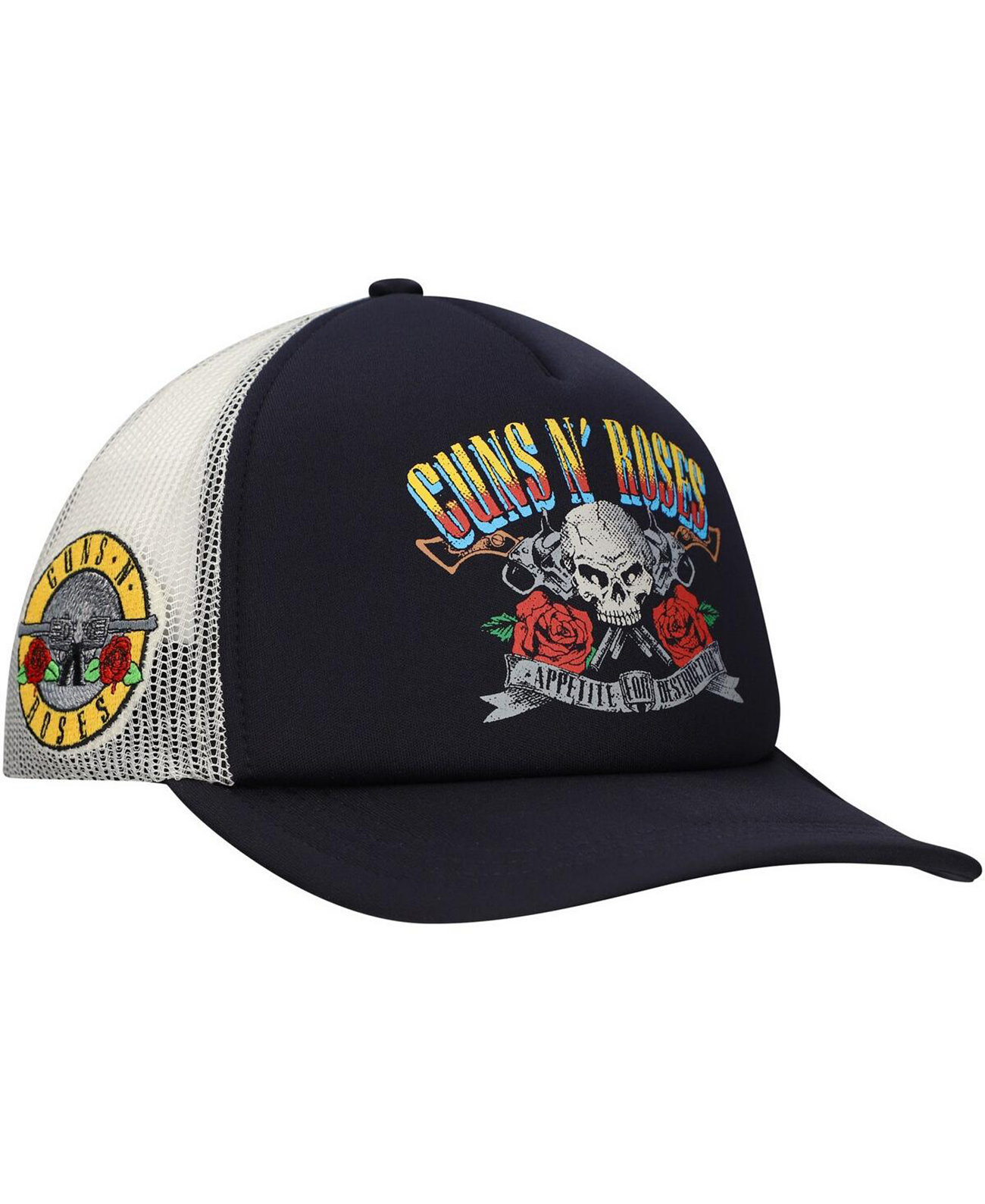 Men's Black Guns N’ Roses Appetite For Destruction Trucker Adjustable Hat Lids