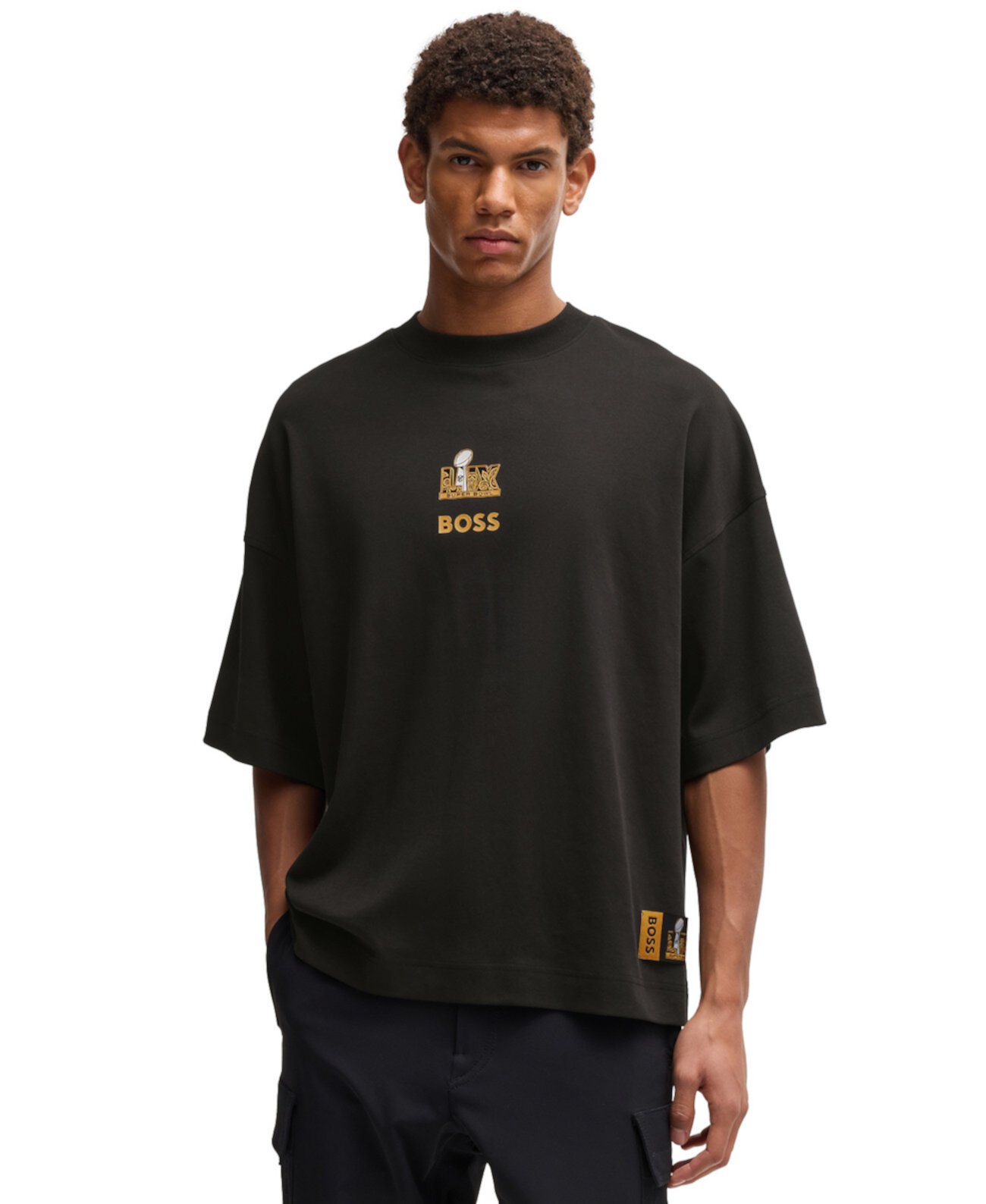 x NFL Men's Gold-Tone Embroidery T-Shirt Boss