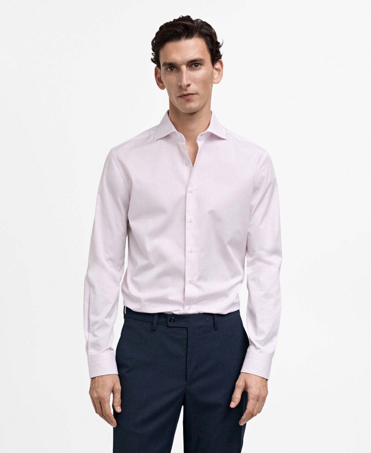 Men's Cotton EU Slim-Fit Dress Shirt Mango