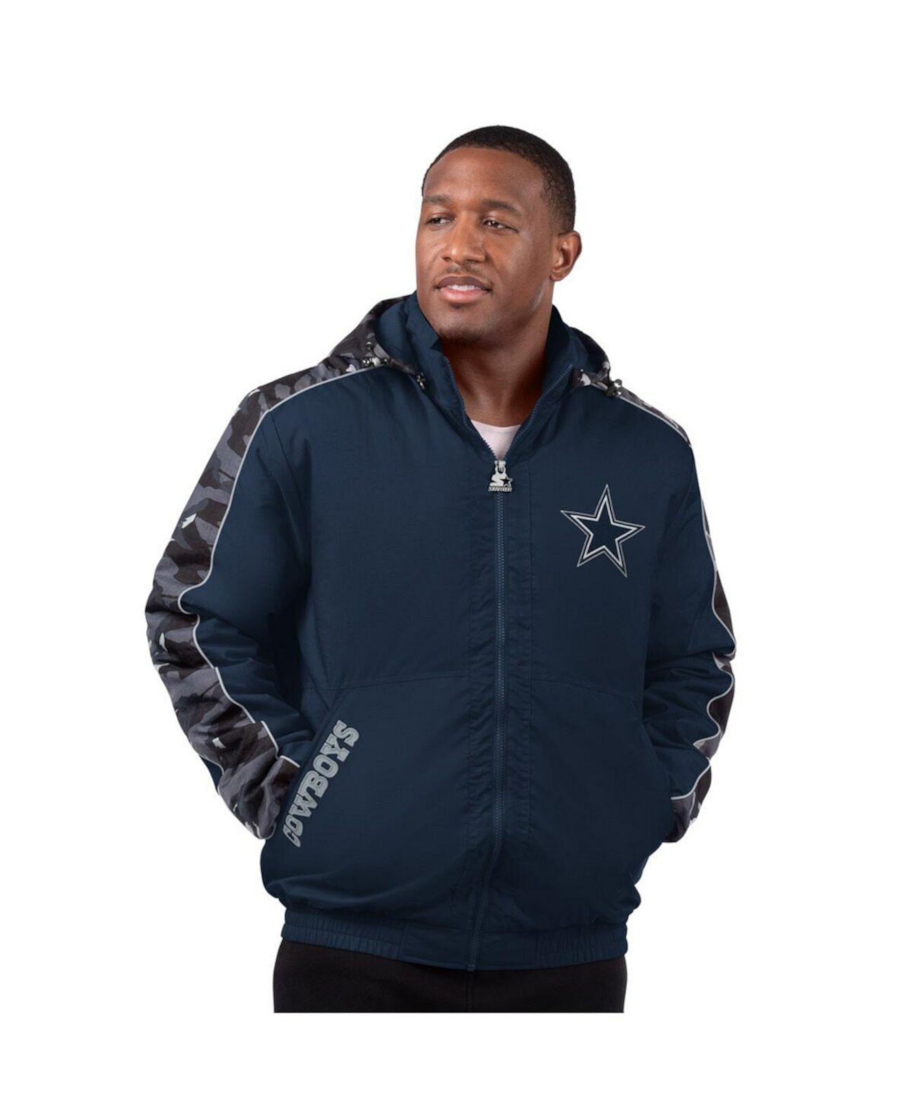 Men's Navy Dallas Cowboys Thursday Night Gridiron Full-Zip Jacket Starter