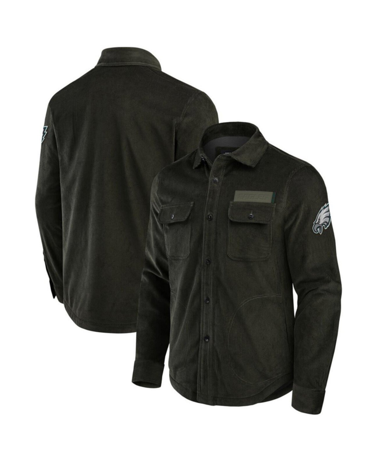 Darius Rucker Collection by Men's Dark Green Philadelphia Eagles Corduroy Full-Button Shacket Fanatics