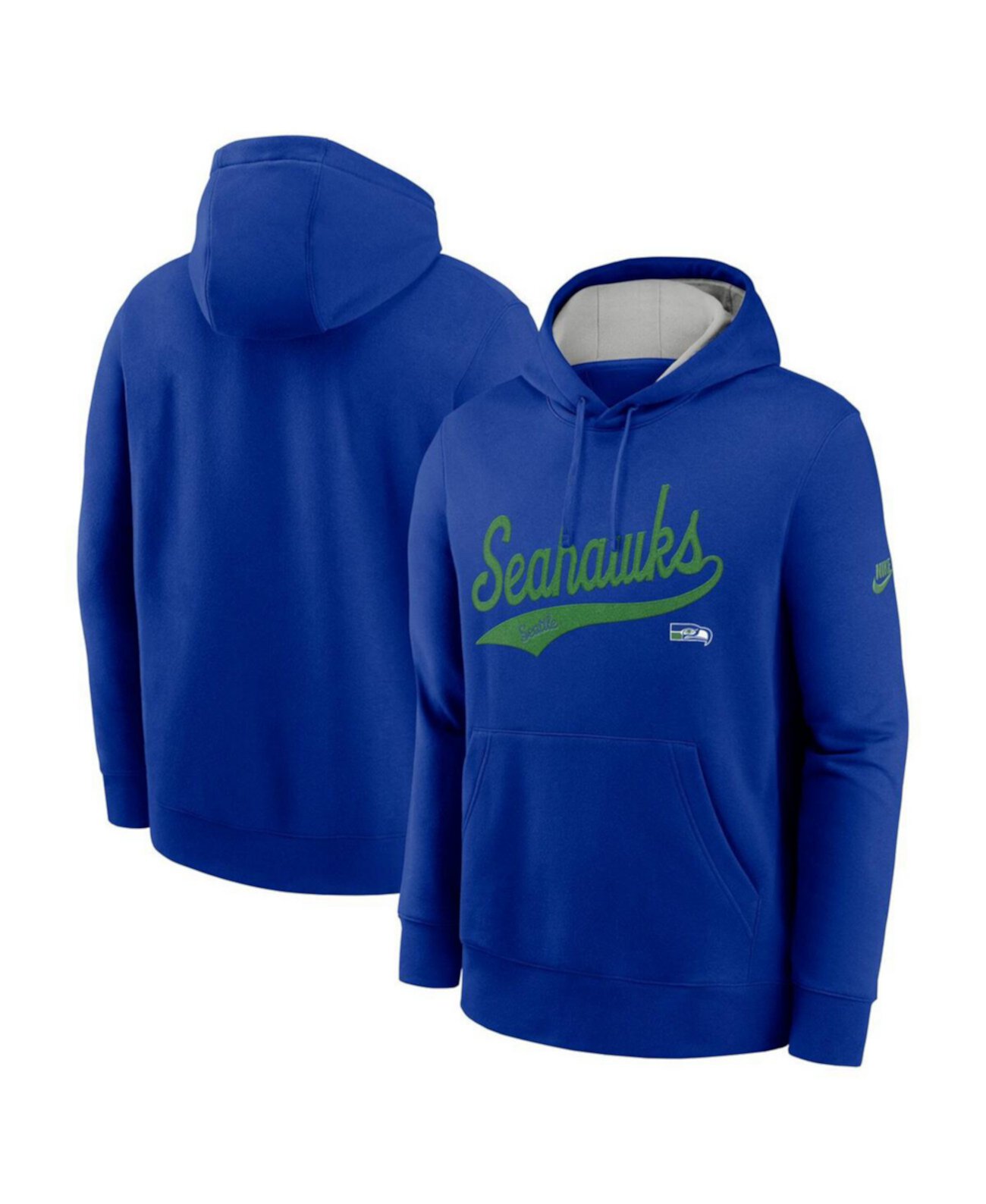 Men's Royal Seattle Seahawks Rewind Club Logo Pullover Hoodie Nike