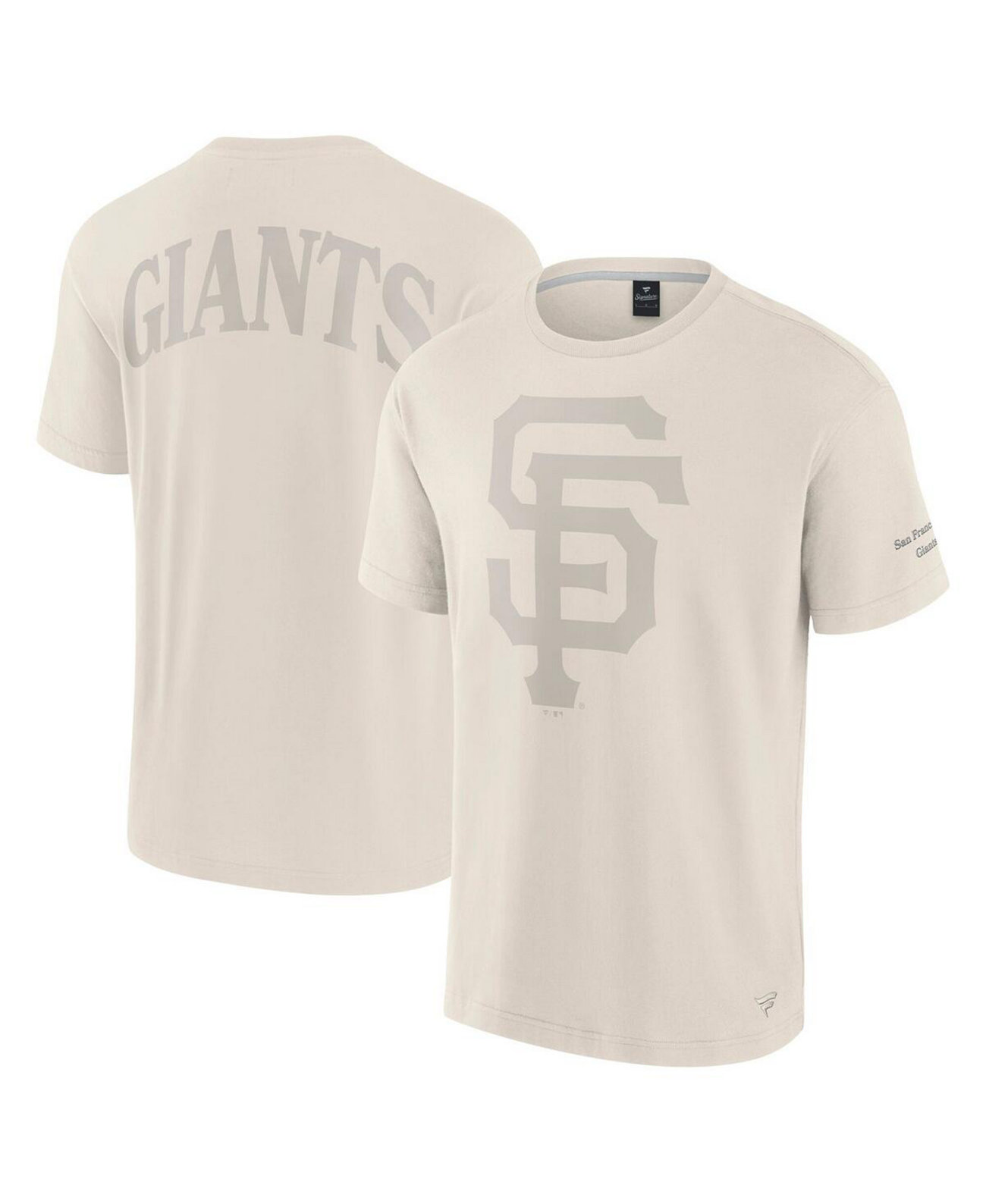 Мужская кремовая футболка San Francisco Giants Elements Iconic из 100% хлопка с короткими рукавами Fanatics