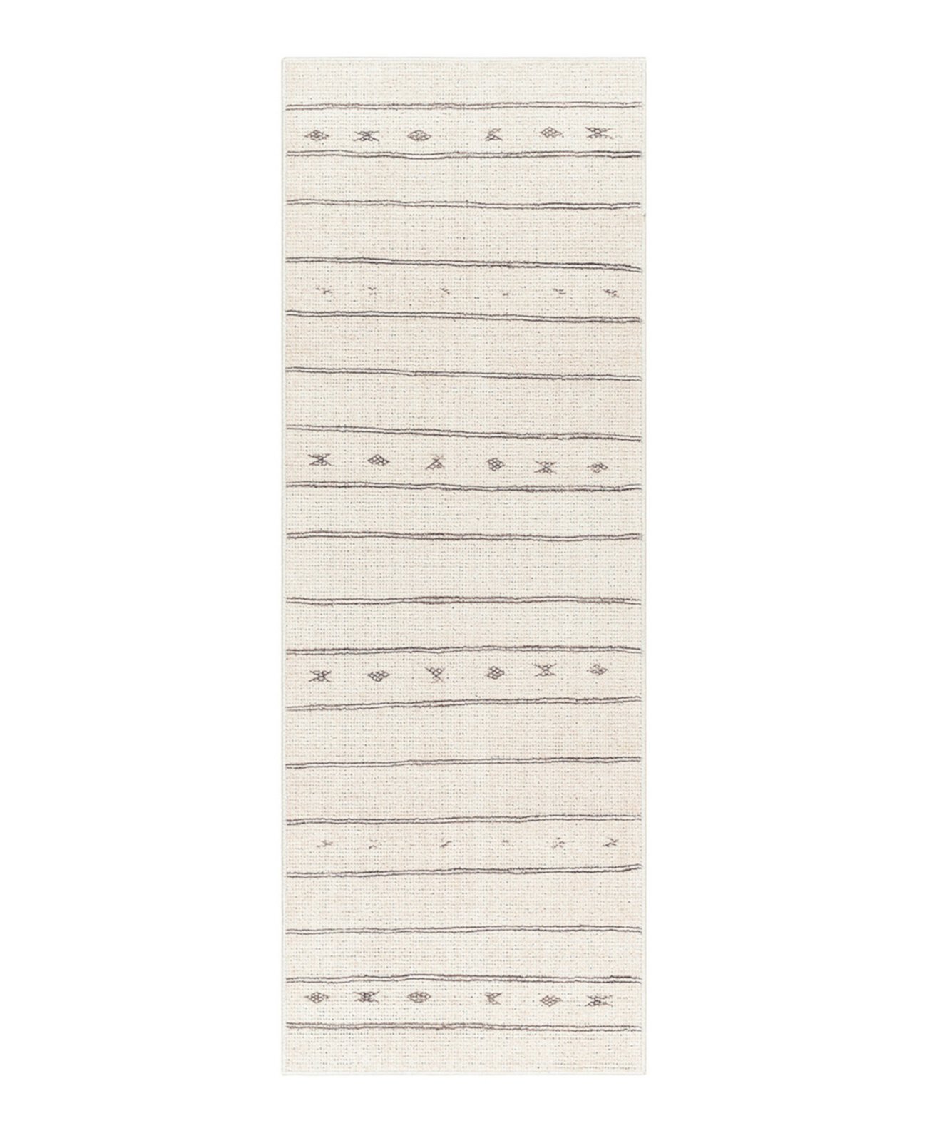 Rivi BORC2300 2'7" x 7'3" Runner Area Rug Livabliss