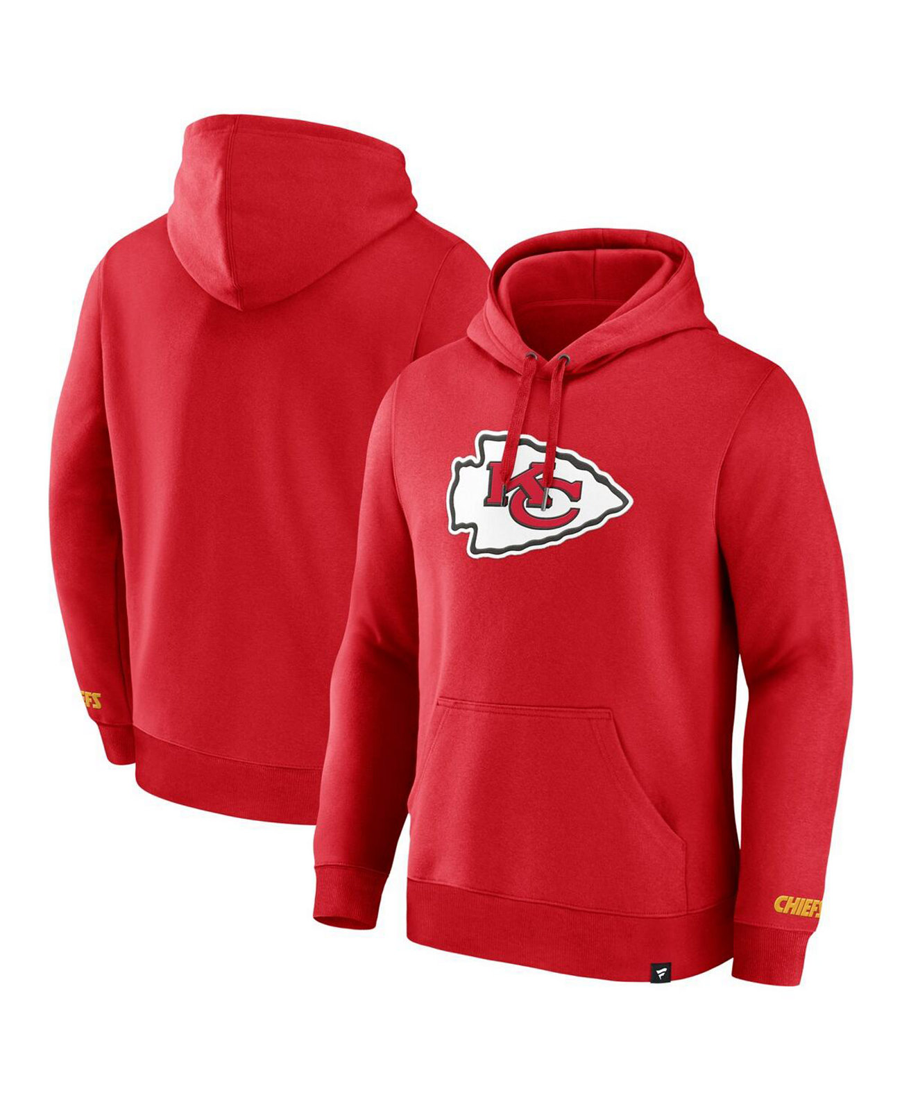 Men's Red Kansas City Chiefs Legacy Fleece Pullover Hoodie Fanatics