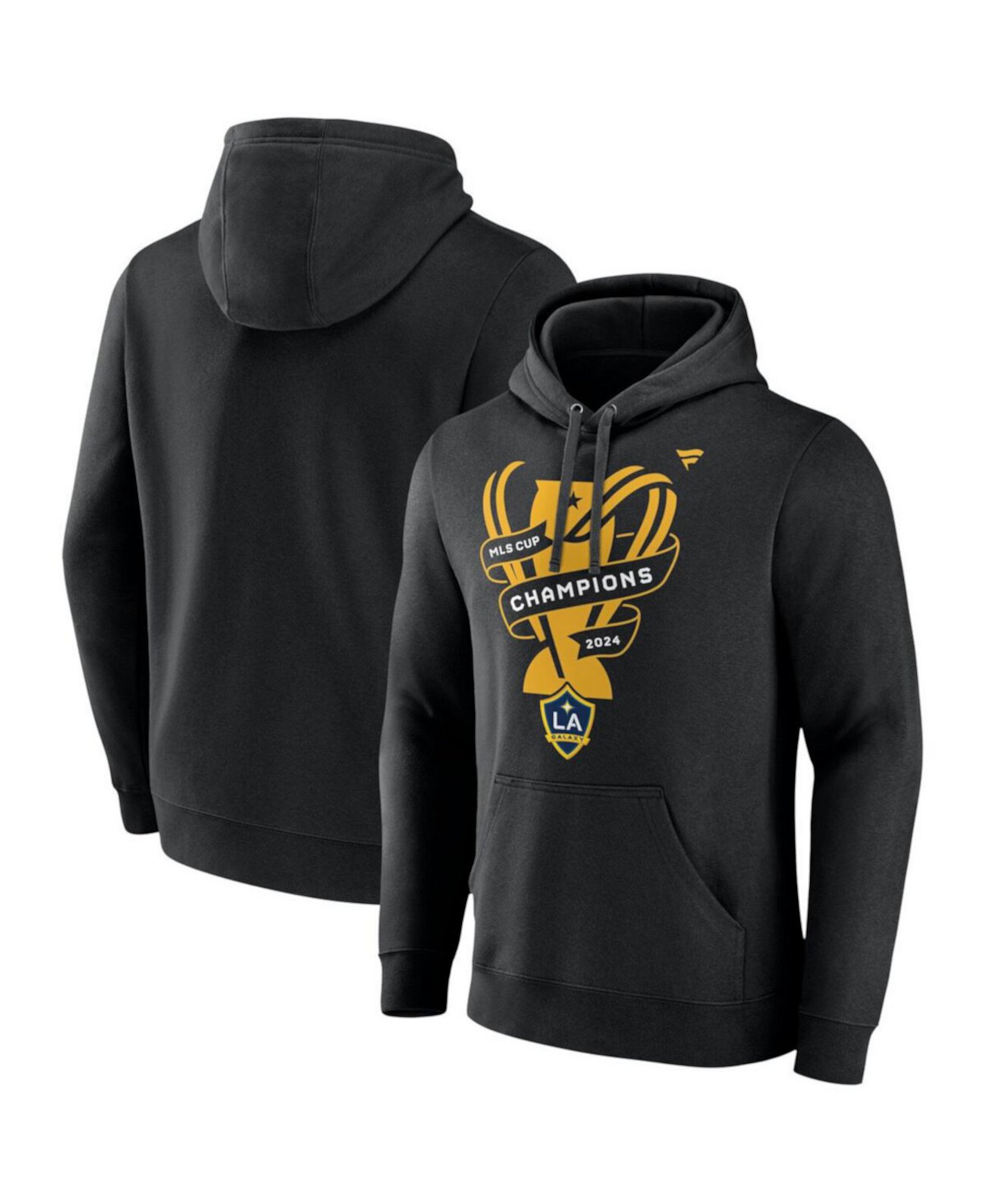 Men's Black Los Angeles Galaxy 2024 MLS Cup Champions Locker Room Pullover Hoodie Fanatics